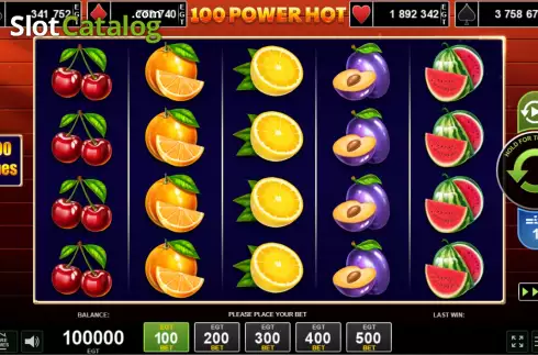 Скрин2. 100 Power Hot слот