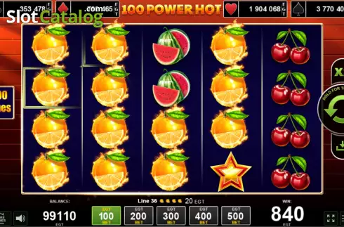 Скрин4. 100 Power Hot слот