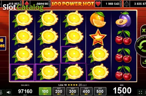 Скрин8. 100 Power Hot слот