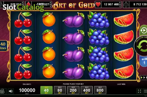 Скрин2. Art of Gold слот