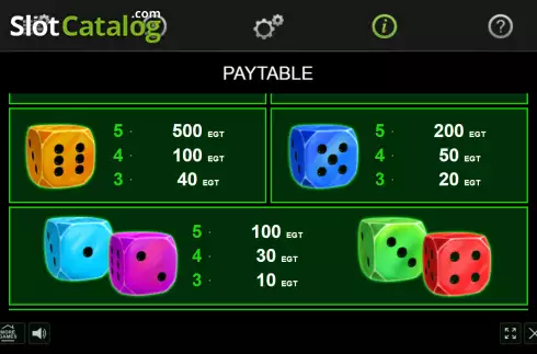 Скрин8. 20 Bulky Dice слот
