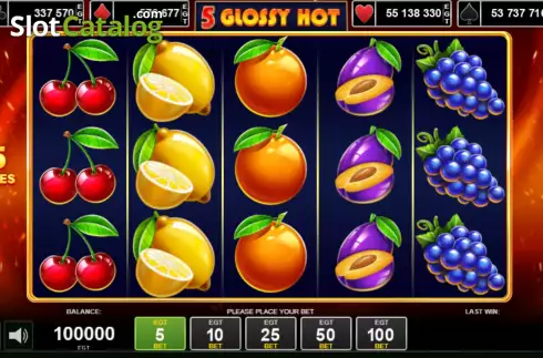 Скрин2. 5 Glossy Hot слот