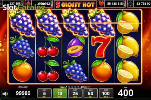 Скрин3. 5 Glossy Hot слот