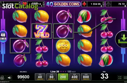 Скрин3. 40 Golden Coins слот