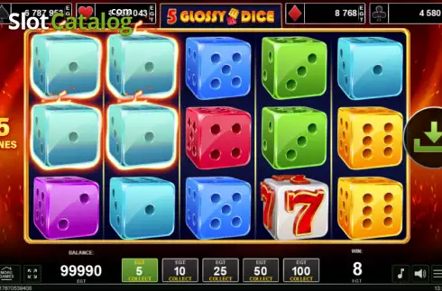 Скрин3. 5 Glossy Dice слот