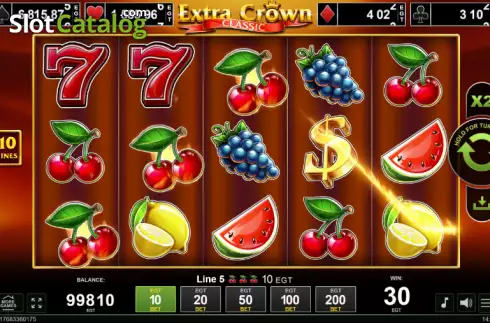 Скрин3. Extra Crown Classic слот