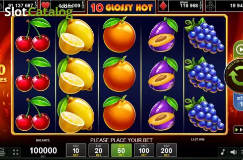 Скрин2. 10 Glossy Hot слот