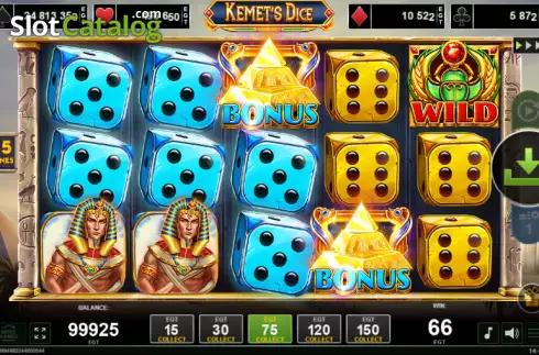 Скрин3. Kemet's Dice слот