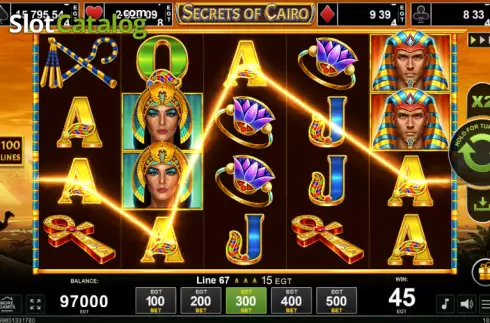 Скрин3. Secrets of Cairo слот