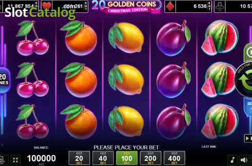 Скрин2. 20 Golden Coins - Christmas Edition слот