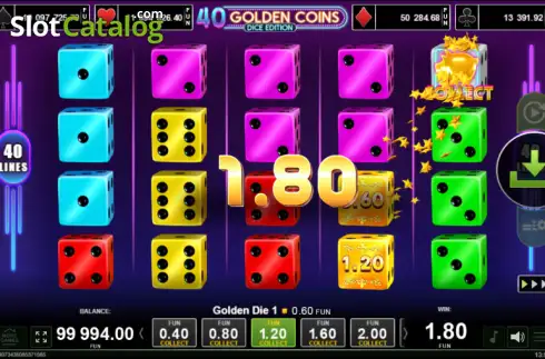 Скрин3. 40 Golden Coins Dice Edition слот