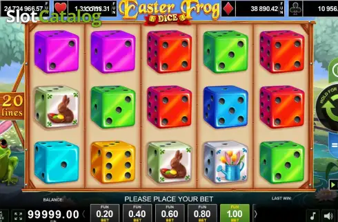 Скрин2. Easter Frog Dice слот