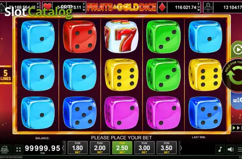 Скрин2. Fruits & Gold Dice слот