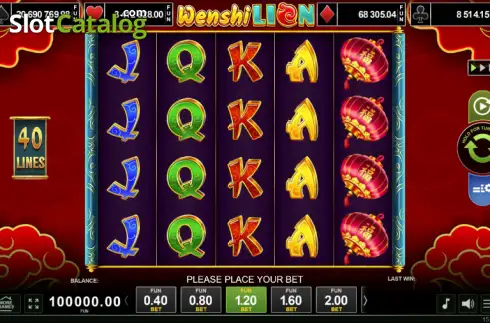 Скрин2. 40 Wenshi Lion слот