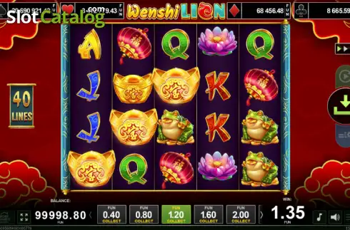 Скрин3. 40 Wenshi Lion слот