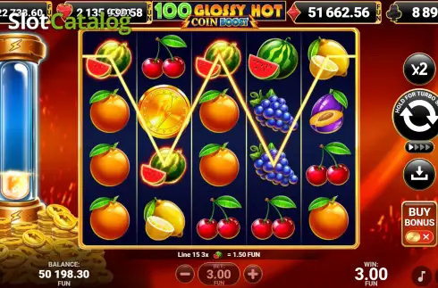 Скрин3. 100 Glossy Hot Coin Boost слот