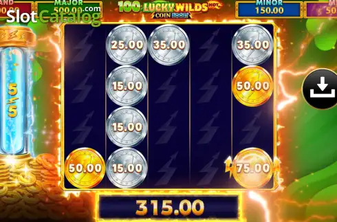 Скрин3. 100 Lucky Wilds Hot Coin Boost слот