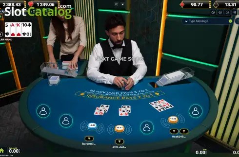Скрин3. Blackjack Live (Amusnet) слот