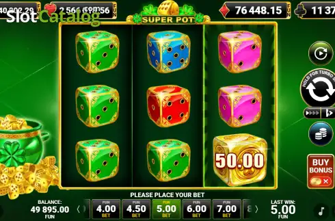 Скрин2. Clover Dice Super Pot слот