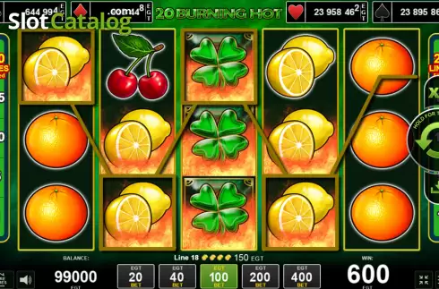 Скрин3. 20 Burning Hot слот