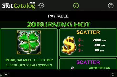 Скрин8. 20 Burning Hot слот