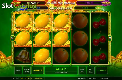 Скрин3. 25 Red Hot Burning Clover Link слот