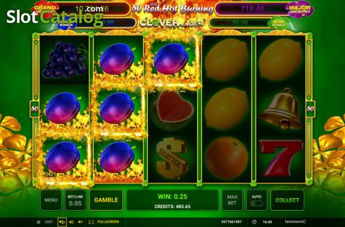 Скрин3. 50 Red Hot Burning Clover Link слот