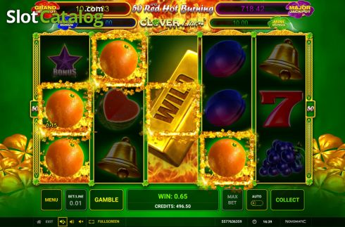 Скрин4. 50 Red Hot Burning Clover Link слот