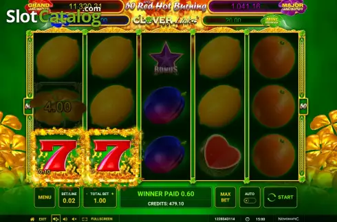 Скрин4. 50 Red Hot 7 Clover Link слот