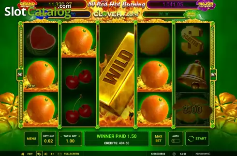 Скрин5. 50 Red Hot 7 Clover Link слот