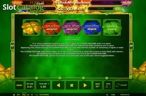 Скрин7. 50 Red Hot 7 Clover Link слот
