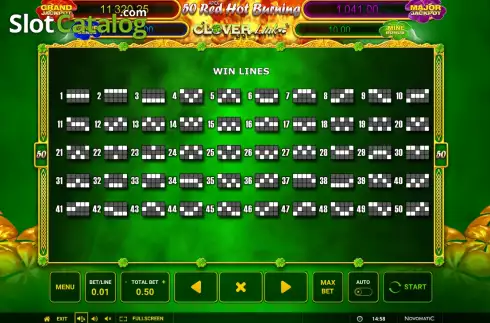 Скрин9. 50 Red Hot 7 Clover Link слот