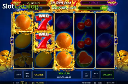 Скрин3. 25 Red Hot 7 Clover Link слот