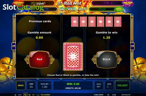 Скрин5. 25 Red Hot 7 Clover Link слот