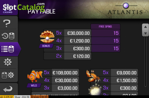Скрин6. Atlantis (Apollo Games) слот