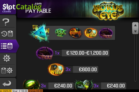 Скрин6. Horus Eye (Apollo Games) слот