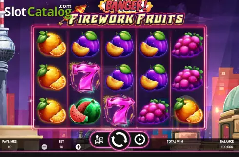 Скрин2. Banger! Firework Fruits слот