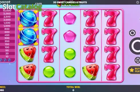 Скрин2. 20 Sweet Candies & Fruits слот