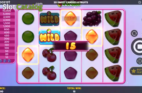 Скрин3. 20 Sweet Candies & Fruits слот