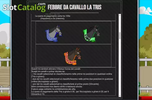 Скрин5. Febbre Da Cavallo - La Tris слот