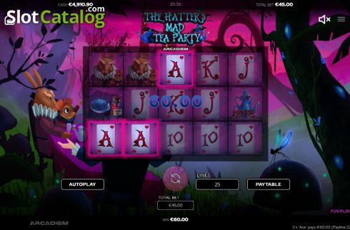 Скрин5. The Hatters Mad Tea Party слот