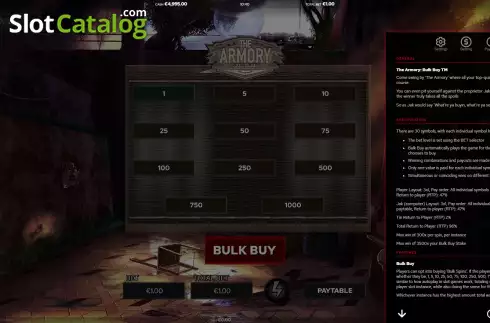 Скрин6. The Armory Bulk Buy слот