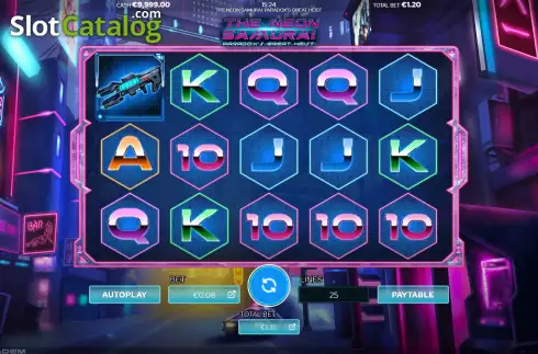 Скрин2. The Neon Samurai: Paradox's Great Heist слот