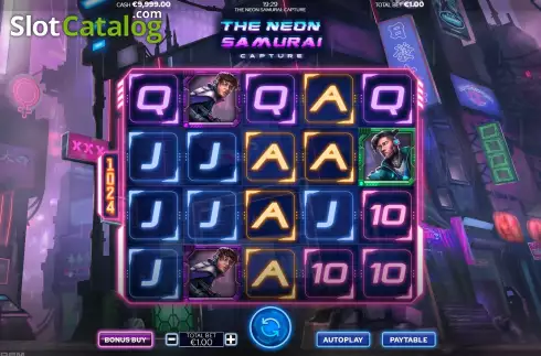 Скрин2. The Neon Samurai Capture слот