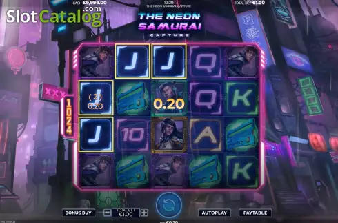 Скрин3. The Neon Samurai Capture слот