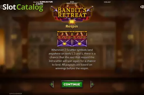Скрин6. Bandit's Retreat слот