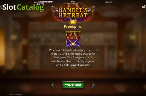 Скрин7. Bandit's Retreat слот