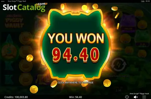 Скрин3. Area Surge Piggy Vault слот