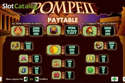 Скрин2. Pompeii (Aristocrat) слот