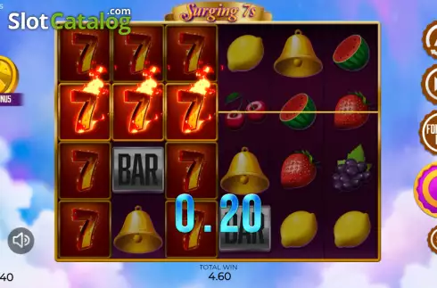 Скрин4. Surging 7s слот